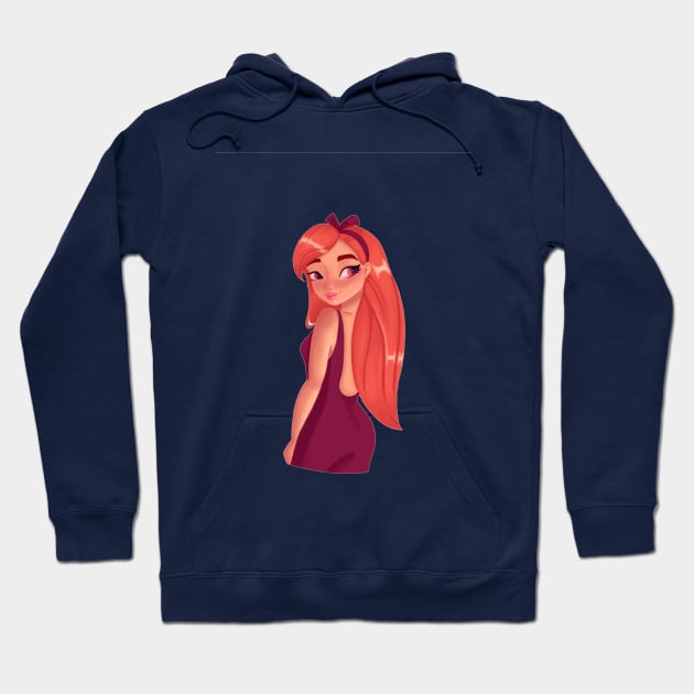 Cute girl Hoodie by Duendeartist 